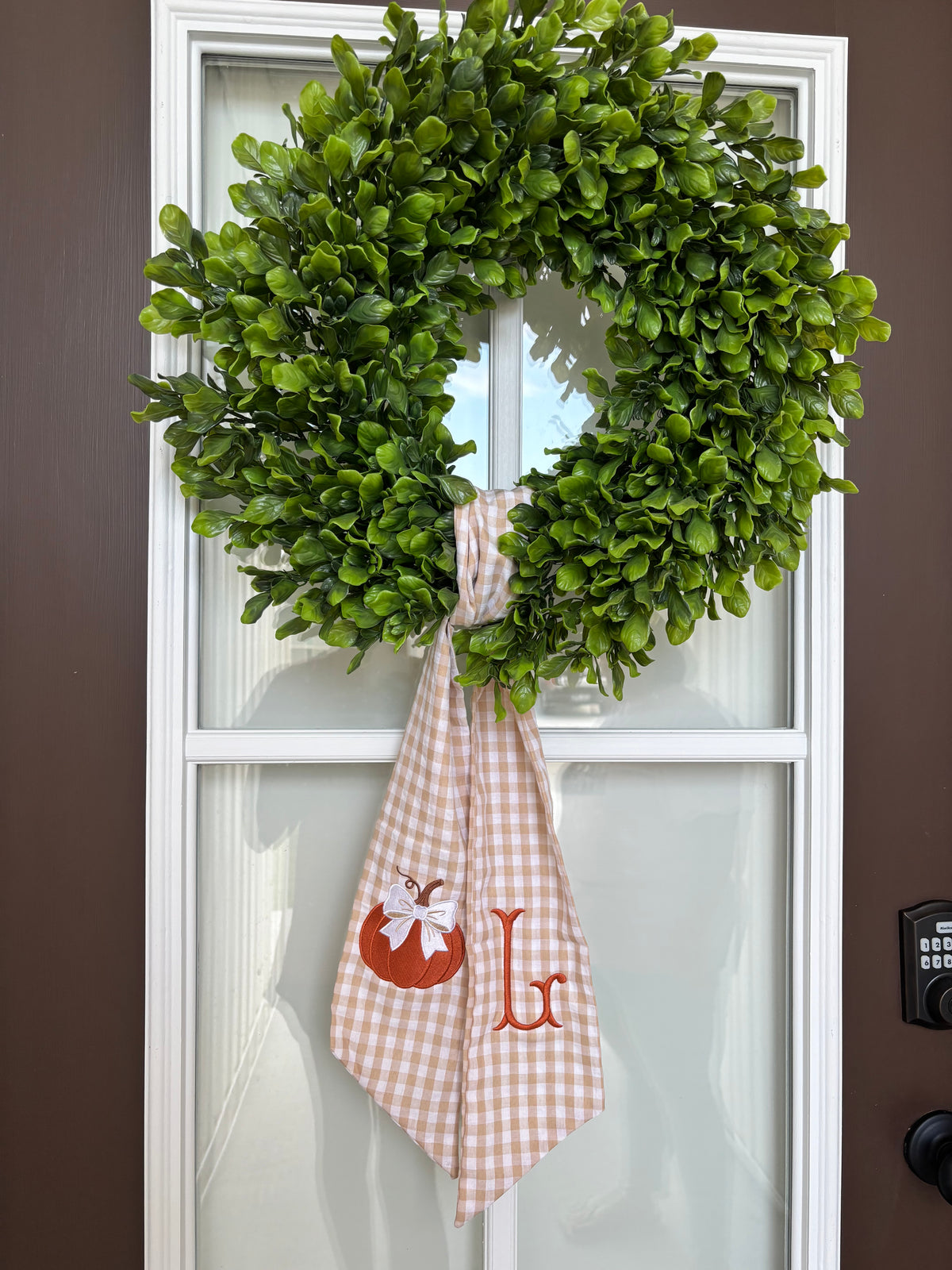 Pumpkin Bow Wreath Sash