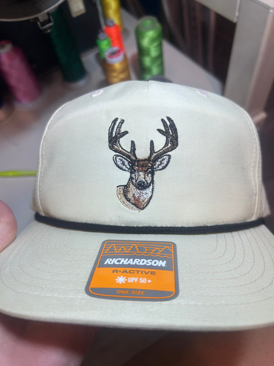 Deer embroidered hat